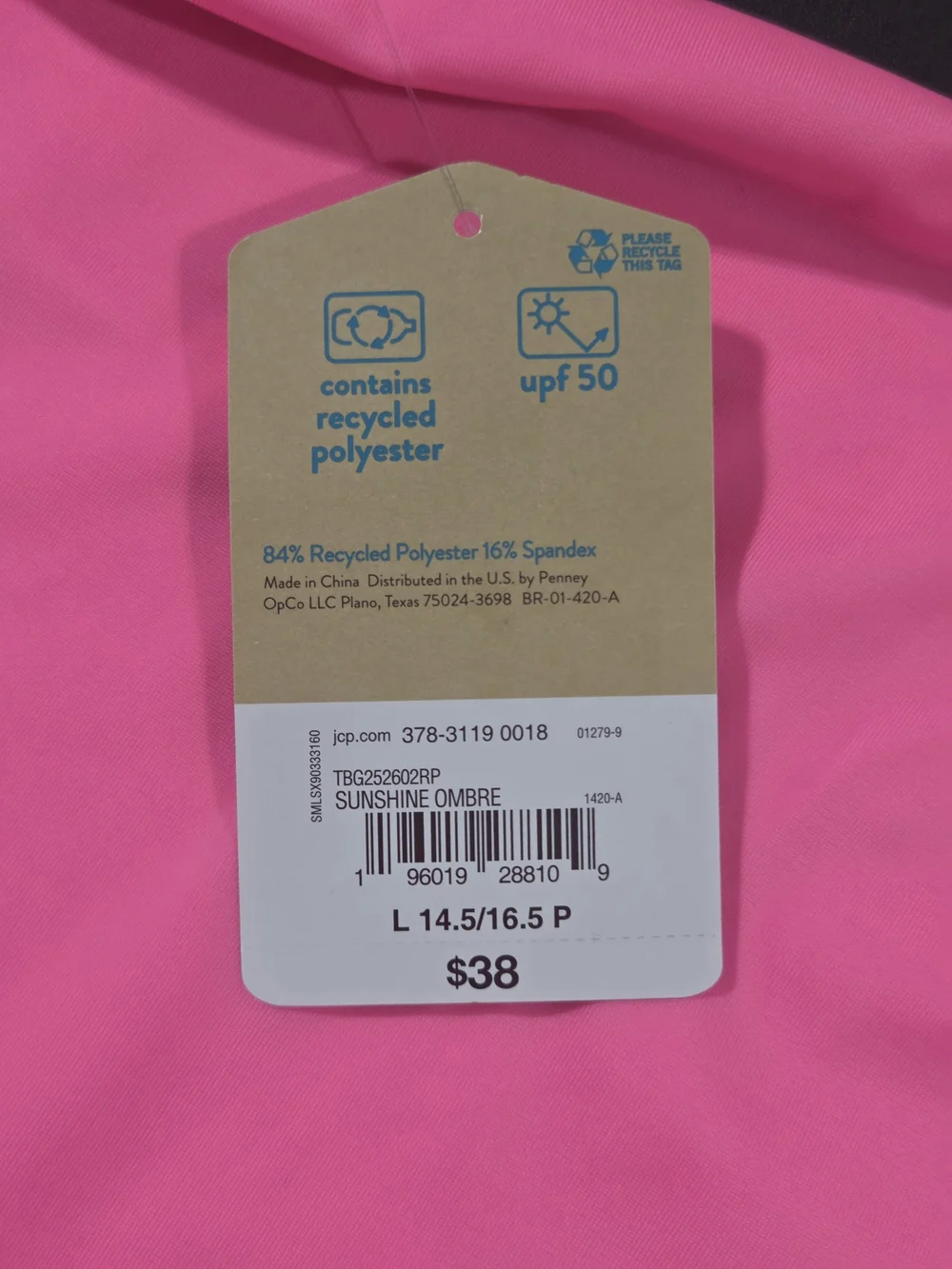 Kids Neon Pink Rainbow Long Sleeve Rash Guard Swim Set